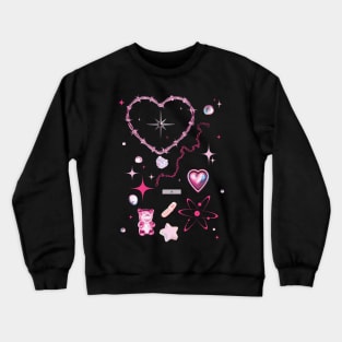 Y2K Aesthetic Pink Edition Crewneck Sweatshirt